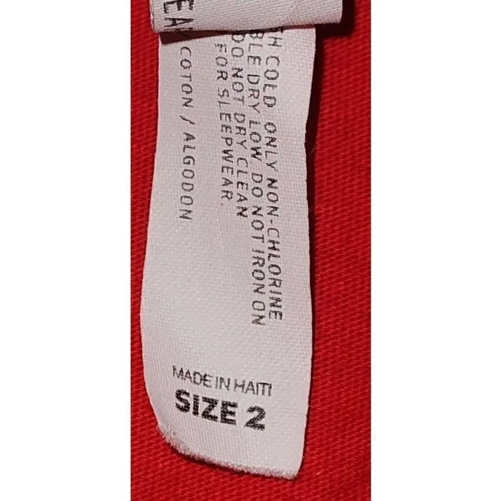 WRIGHTSVILLE BEACH NORTH CAROLINA Kids long sleeve red t shirt Size 2. Rabbit Sk